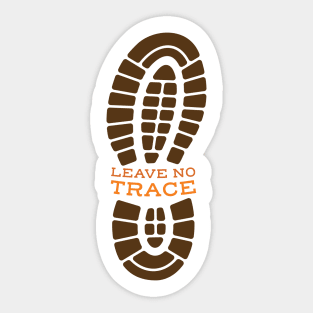 Leave No Trace Hiking Boot Print Sticker